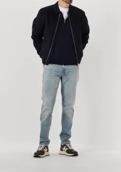 donkerblauwe gran sasso vest jacket zip