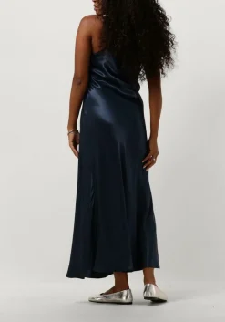 donkerblauwe greek archaic kori midi jurk 130482