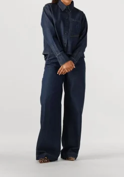 donkerblauwe ibana wide jeans pesha jeans