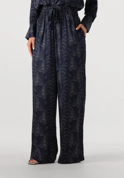 donkerblauwe ibana wijde broek pae