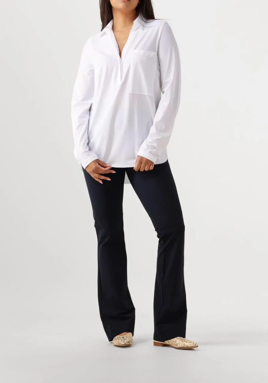 donkerblauwe japan tky flared broek zaya