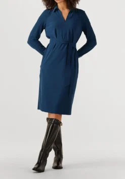 donkerblauwe japan tky midi jurk nenema