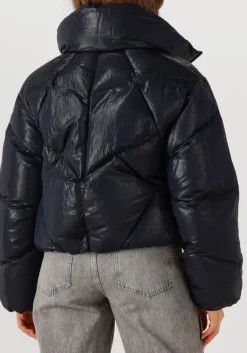 donkerblauwe krakatau gewatteerde jas qw531