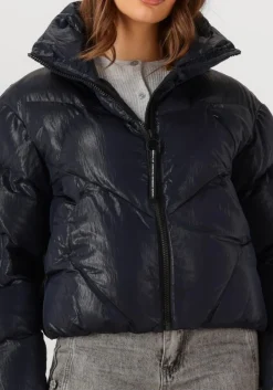 donkerblauwe krakatau gewatteerde jas qw531