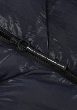 donkerblauwe krakatau gewatteerde jas qw531