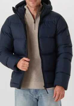 donkerblauwe peak performance gewatteerde jas m rivel down jacket
