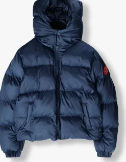 donkerblauwe penn & ink gewatteerde jas jacket