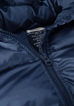 donkerblauwe penn & ink gewatteerde jas jacket