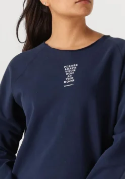 donkerblauwe penn & ink midi jurk dress print