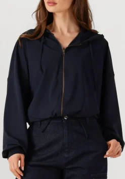 donkerblauwe penn & ink vest hoodie w25f1739