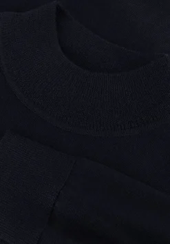 donkerblauwe profuomo coltrui pullover mock neck merino