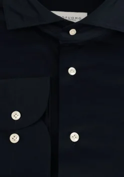 donkerblauwe profuomo klassiek overhemd shirt x-cutaway japanese knitted