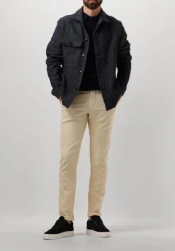 donkerblauwe profuomo overshirt overshirt twill n