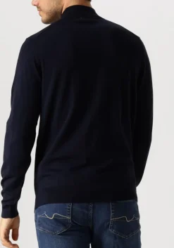 donkerblauwe profuomo trui pullover mock