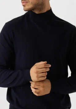donkerblauwe profuomo trui pullover mock