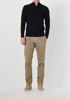 donkerblauwe profuomo trui half zip luxury basic