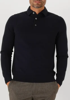 donkerblauwe profuomo trui polo onepiece luxury basic