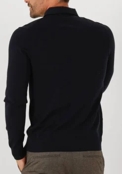 donkerblauwe profuomo trui polo onepiece luxury basic