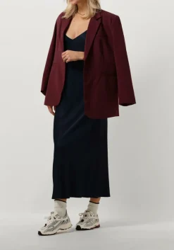 donkerblauwe resort finest midi jurk slip dress