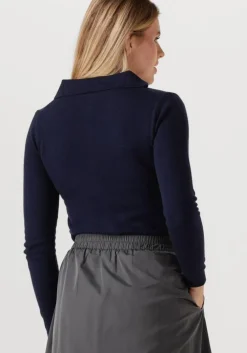 donkerblauwe resort finest vest polo short cardigan