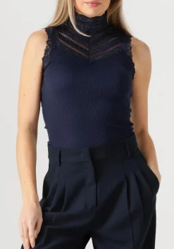 donkerblauwe rosemunde top benita