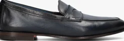 donkerblauwe santoni loafers carlos
