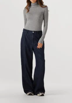 donkerblauwe second female wide jeans olane denim jeans