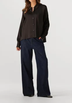 donkerblauwe second female wide jeans olane denim jeans