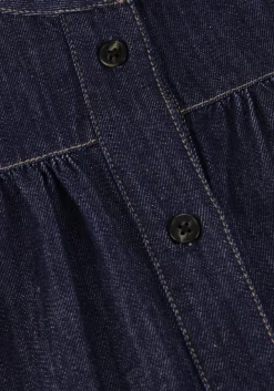 donkerblauwe second female blouses dera denim shirt