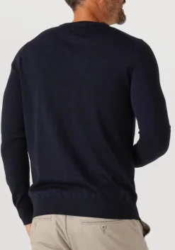 donkerblauwe stefano lauran trui crew