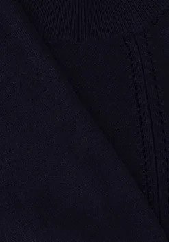 donkerblauwe summum coltrui sweater turtle neck basic knit
