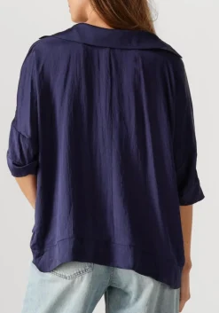 donkerblauwe summum top top short sleeves silky touch