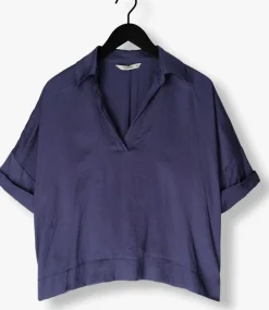 donkerblauwe summum top top short sleeves silky touch