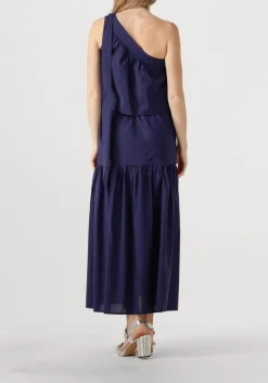 donkerblauwe vanessa bruno maxi jurk cora