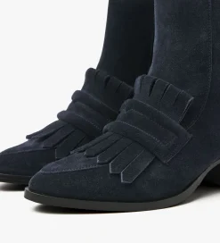 donkerblauwe via vai enkellaarsjes rose hannah