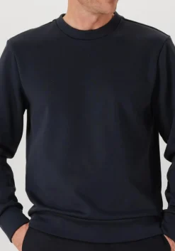 donkerblauwe wahts trui yates tech cotton