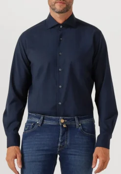 donkerblauwe xacus klassiek overhemd 11220 mop721ml