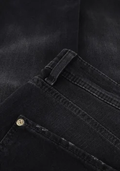 donkergrijze cambio slim fit jeans piper cropped shadow effect