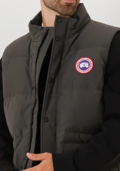 donkergrijze canada goose bodywarmer freestyle crew vest 2054m