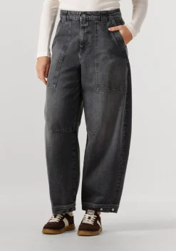 donkergrijze closed wide jeans rhannon