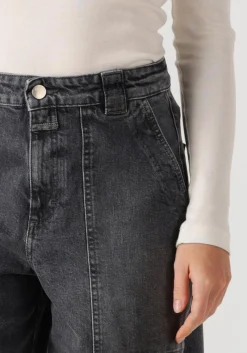 donkergrijze closed wide jeans rhannon