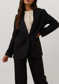 donkergrijze co'couture blazer ida pin single oversize blazer
