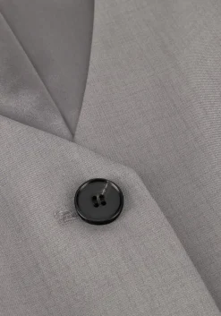 donkergrijze co'couture gilet liane frill tailor vest