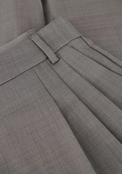 donkergrijze co'couture pantalon liane pleat pant