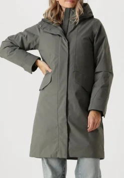 donkergrijze elvine gewatteerde jas signy