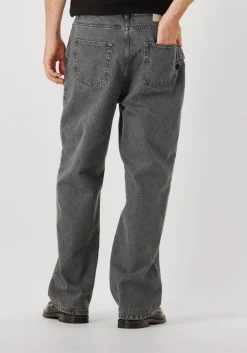 donkergrijze filling pieces straight leg jeans denim pants washed