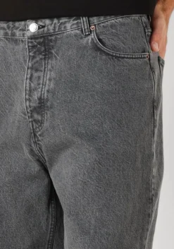 donkergrijze filling pieces straight leg jeans denim pants washed