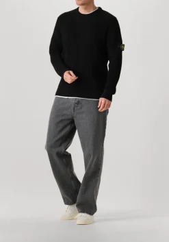 donkergrijze filling pieces straight leg jeans denim pants washed