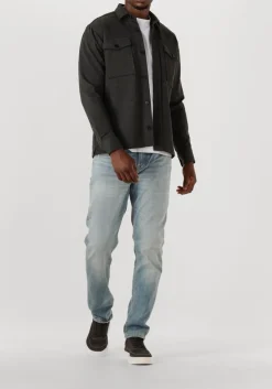 donkergrijze genti overshirt midtown relaxed fit