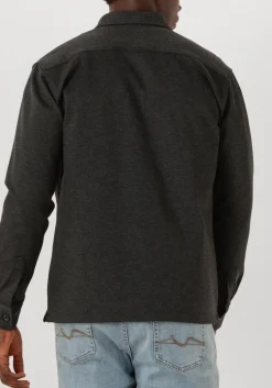 donkergrijze genti overshirt midtown relaxed fit